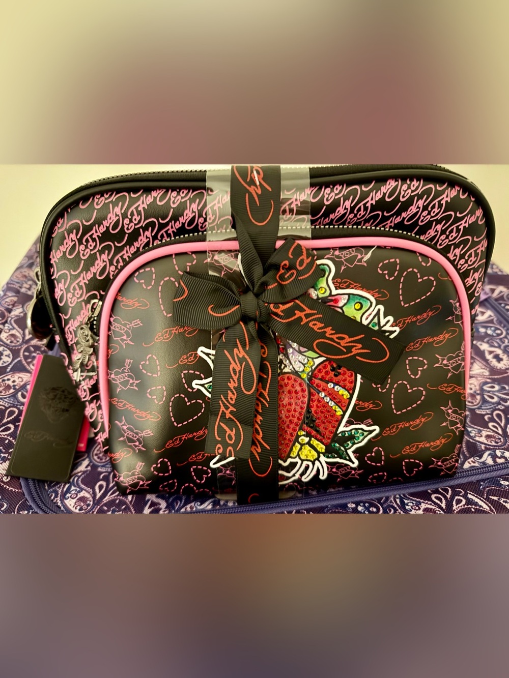 Ed Hardy Cosmetic Bag Set NWT